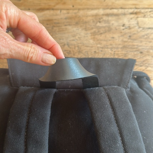The Everlane Modern Twill Single Snap Backpack in Black - Picture 6 of 9